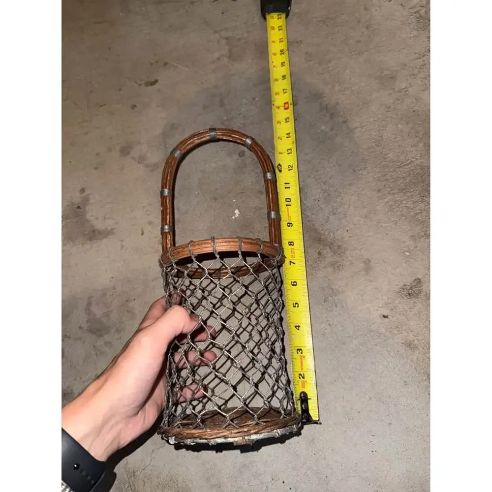 Vintage 1970s Wine Bottle Basket Caddy Holder